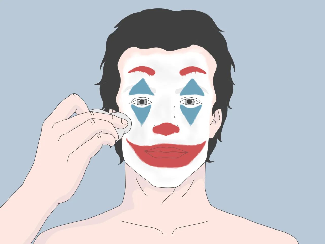 Joaquin Phoenix Joker Make-up Schritte