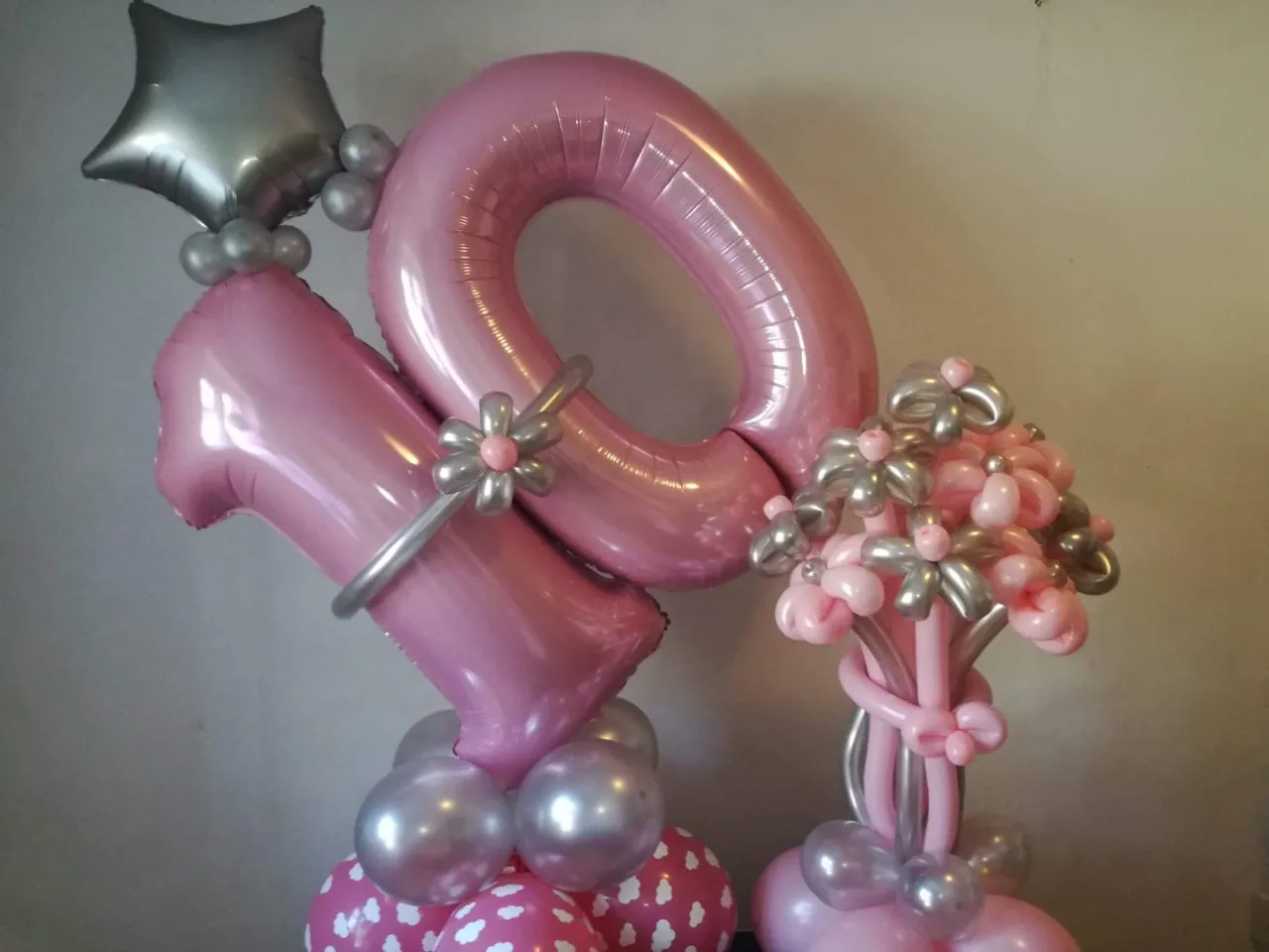 balony foliowe cyfry litery napełnione helem