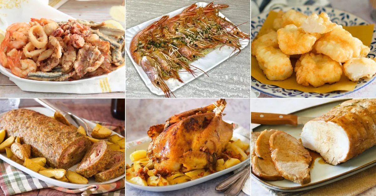 tavola imbandita secondi piatti di carne