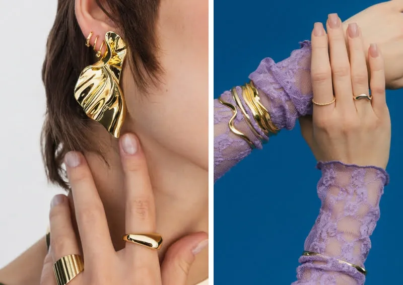 srebrna biżuteria do lawendowej sukienki