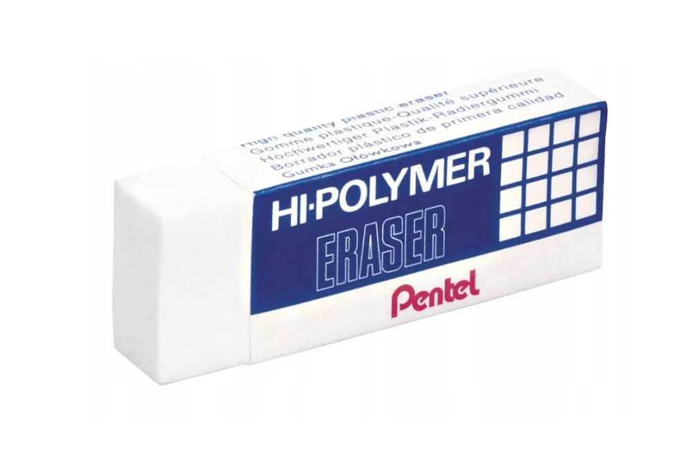 Biała gumka do mazania i ślady ołówka na meblach