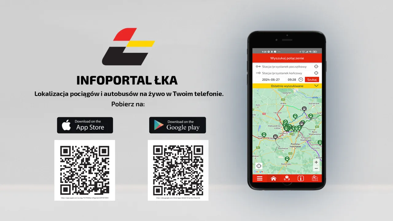 ikony aplikacji do śledzenia pociąg&oacute;w w Polsce