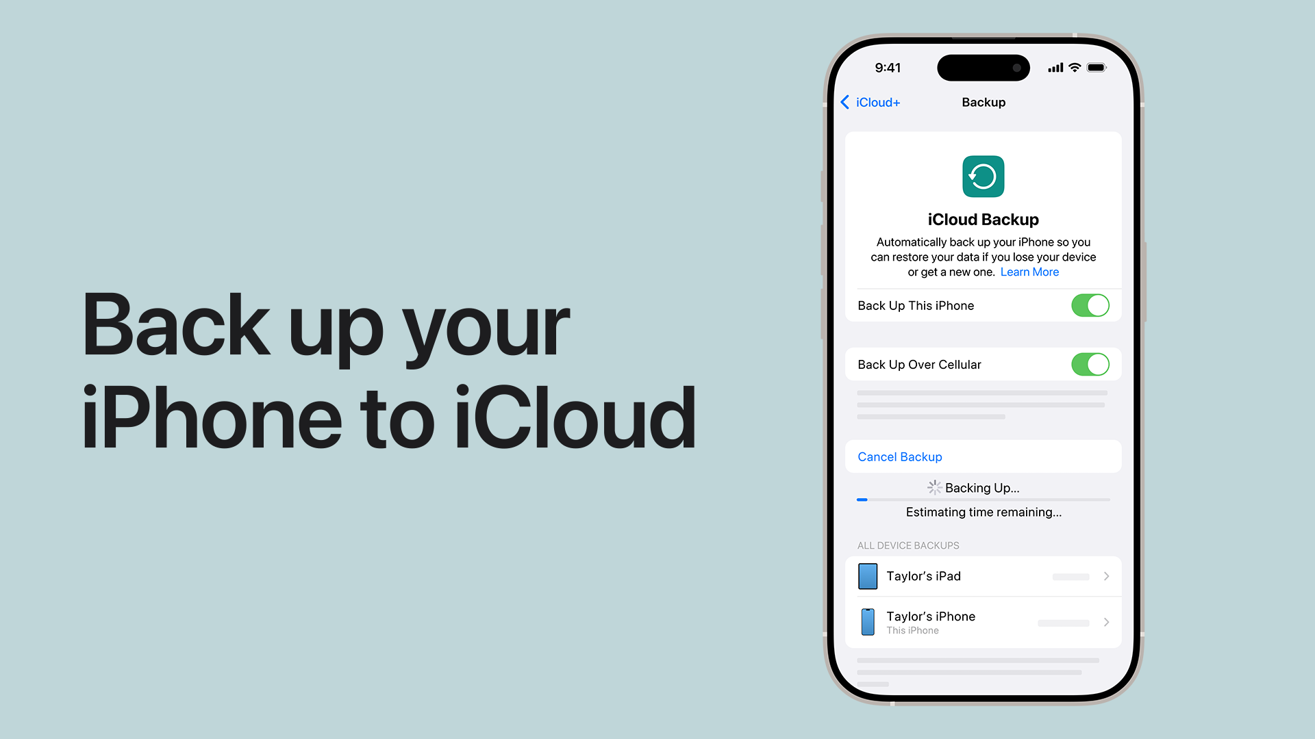 iCloud backup iPhone