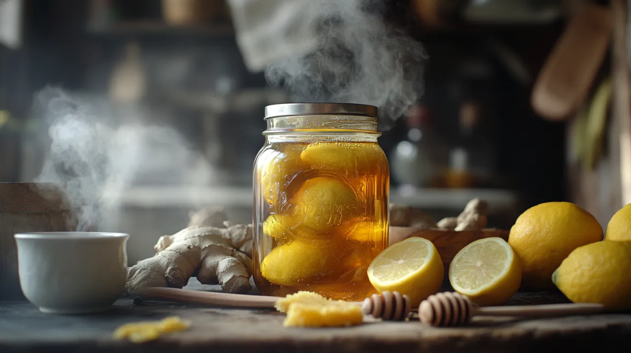 Zdjęcie Syrop z cytryny, imbiru i miodu do herbaty: Jak go zrobić? Rady