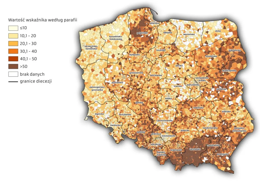 Zdjęcie Ile osób chodzi do kościoła w Polsce? Spadek uczestnictwa zaskakuje.