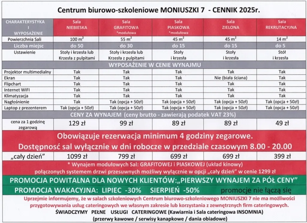 Zdjęcie Wynajem sali konferencyjnej jaki VAT – uniknij niepotrzebnych kosztów