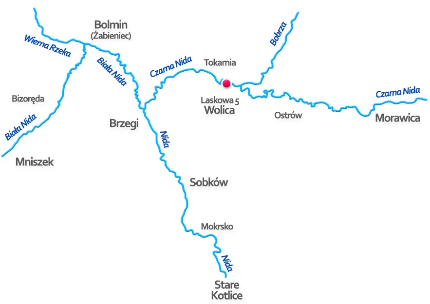 Zdjęcie Spływy kajakowe Nidą z Bastek: Trasy, Cennik, Rezerwacja