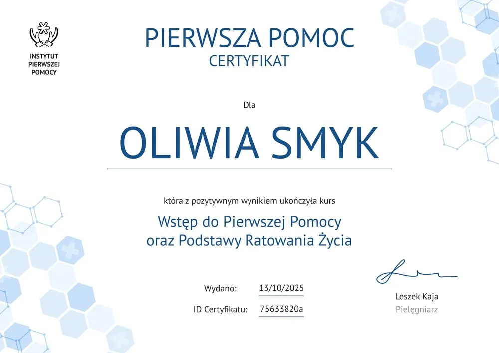 Zdjęcie Kto może wystawić zaświadczenie o ukończeniu kursu pierwszej pomocy?