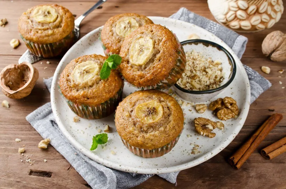 Zdjęcie Jak zrobić najlepsze muffinki bananowe z jogurtem i cynamonem?