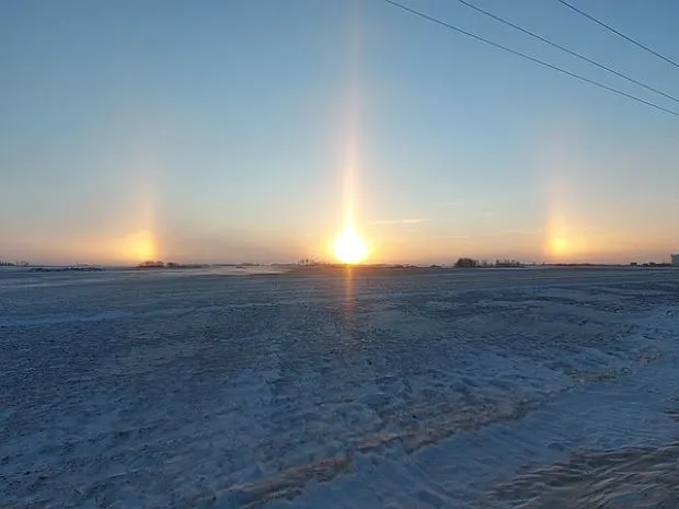 słońca poboczne słup słoneczny