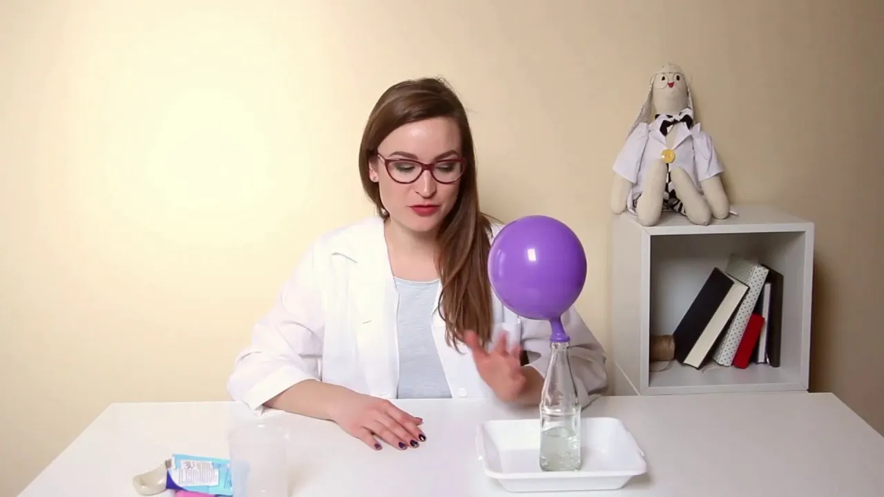 eksperyment balon butelka ocet soda