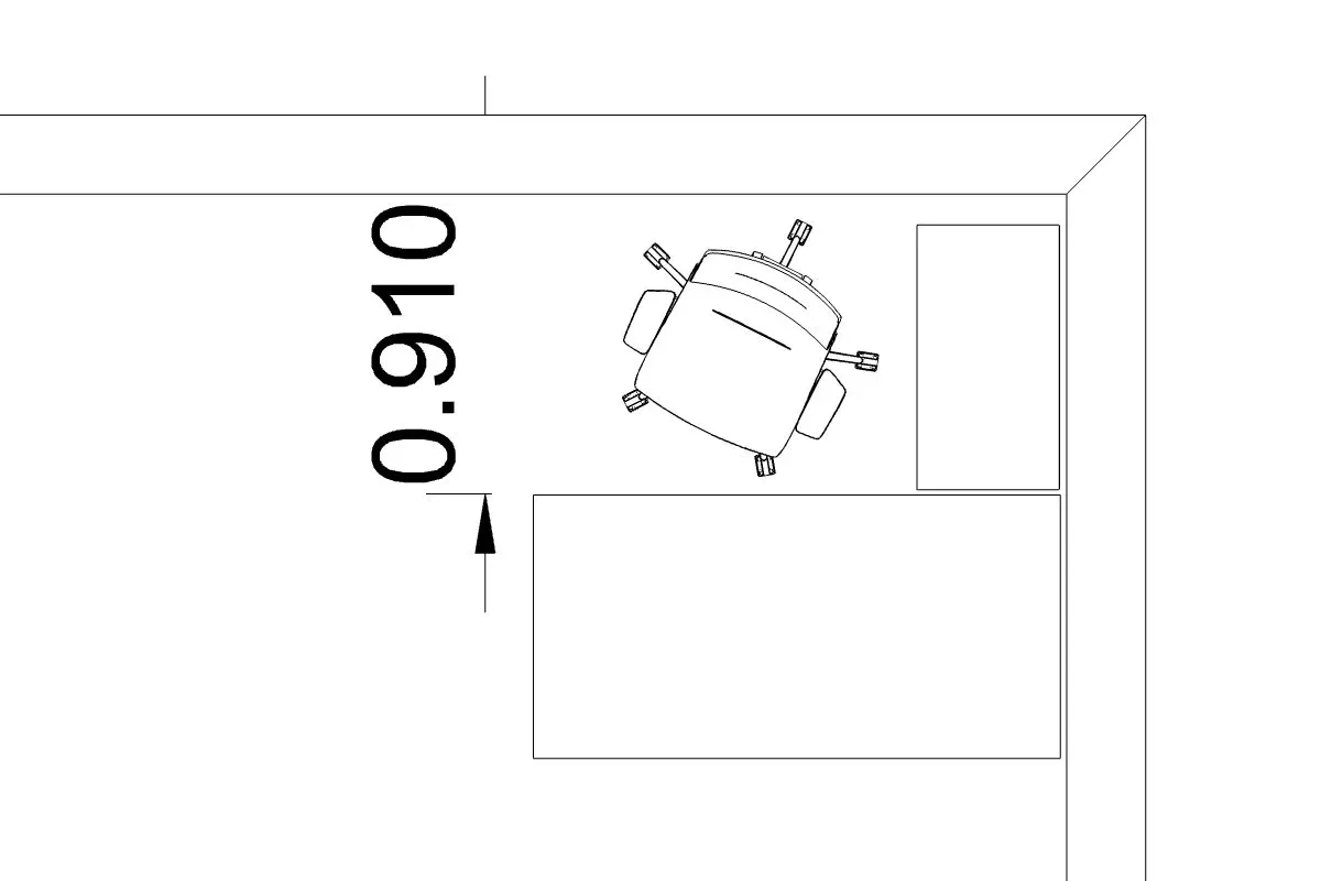 odległość krzesła od ściany schemat
