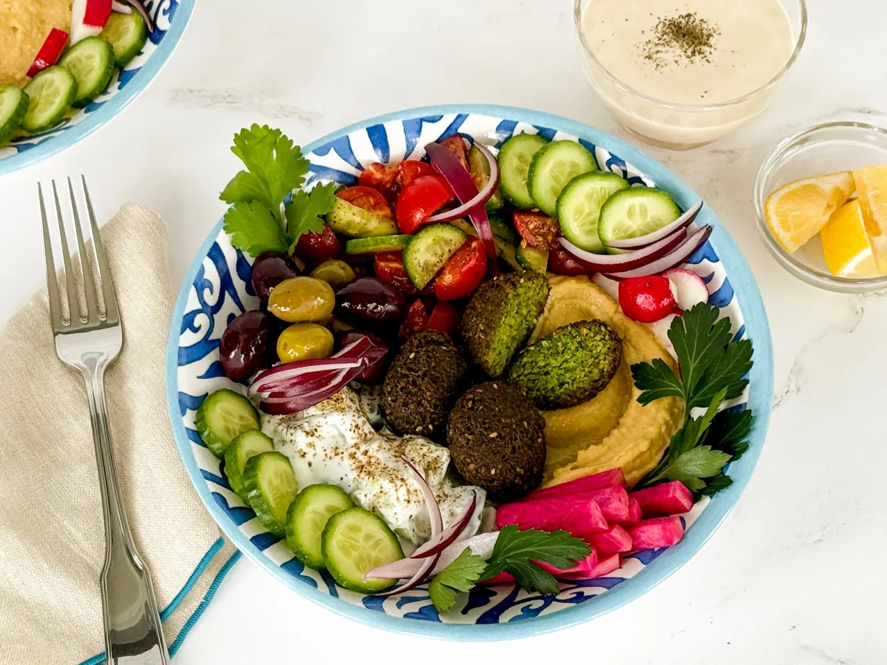 Falafel Hauptgericht Bowl Mezze Platte