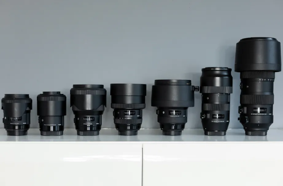 różne typy obiektywów fotograficznych do różnych zastosowań