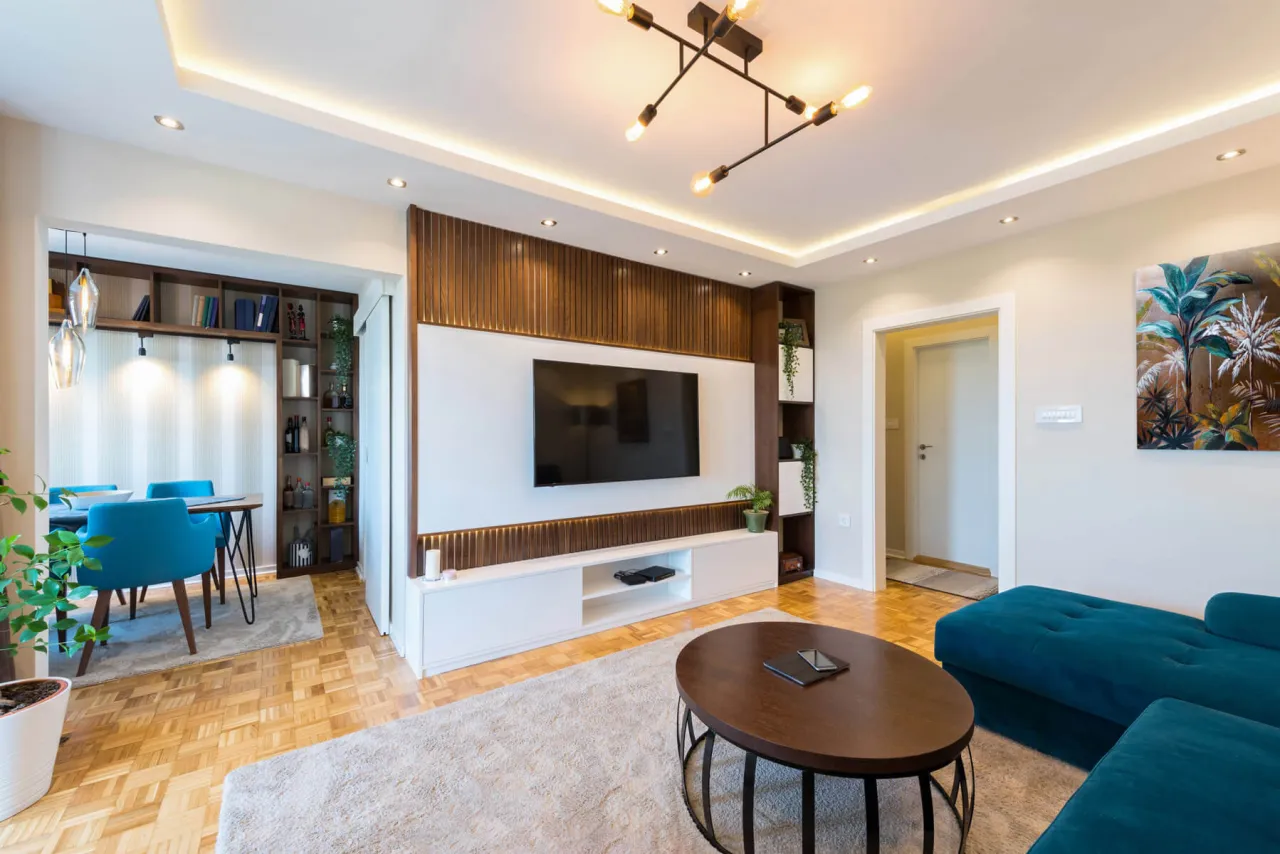 schemat rozmieszczenia halogenów w salonie