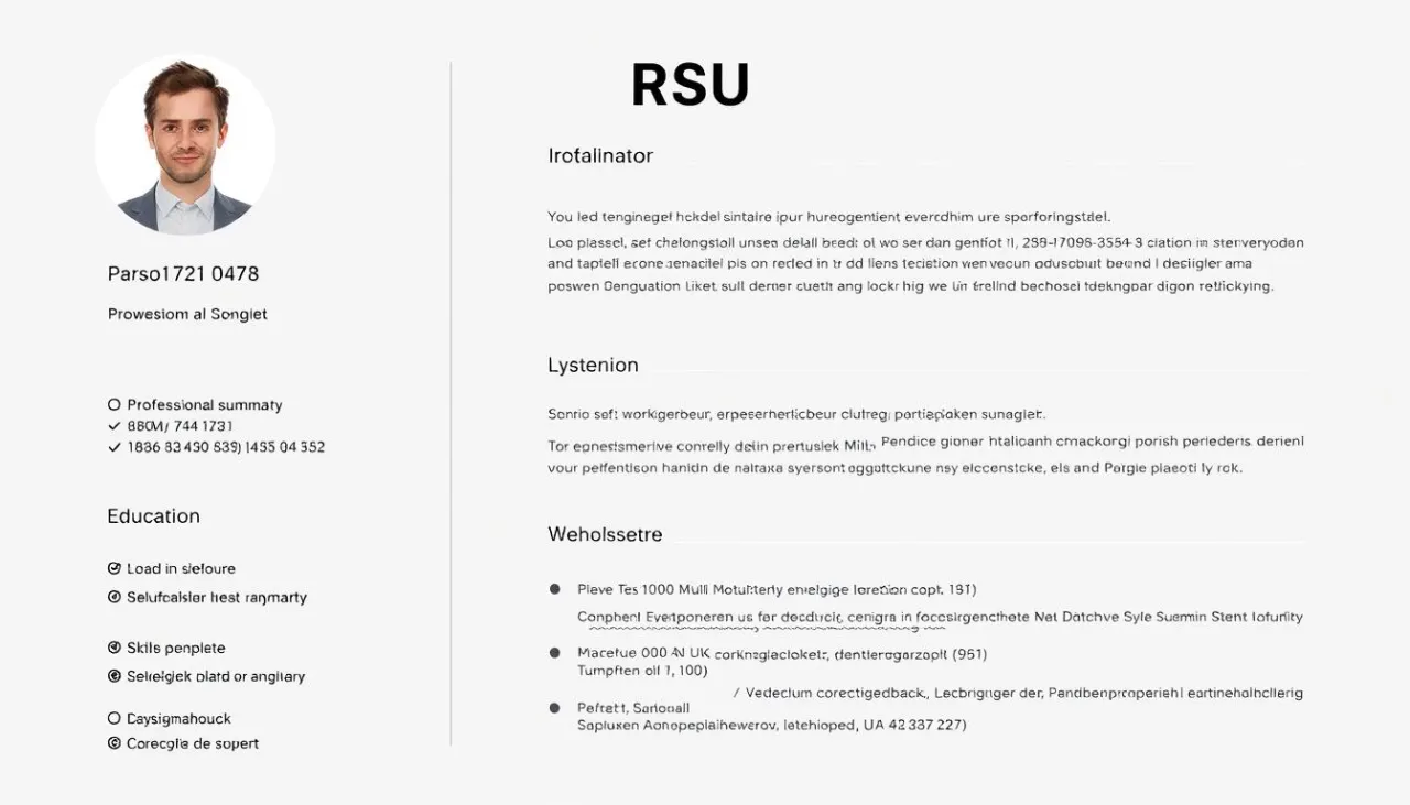 przykładowe CV, szablon CV z sekcjami