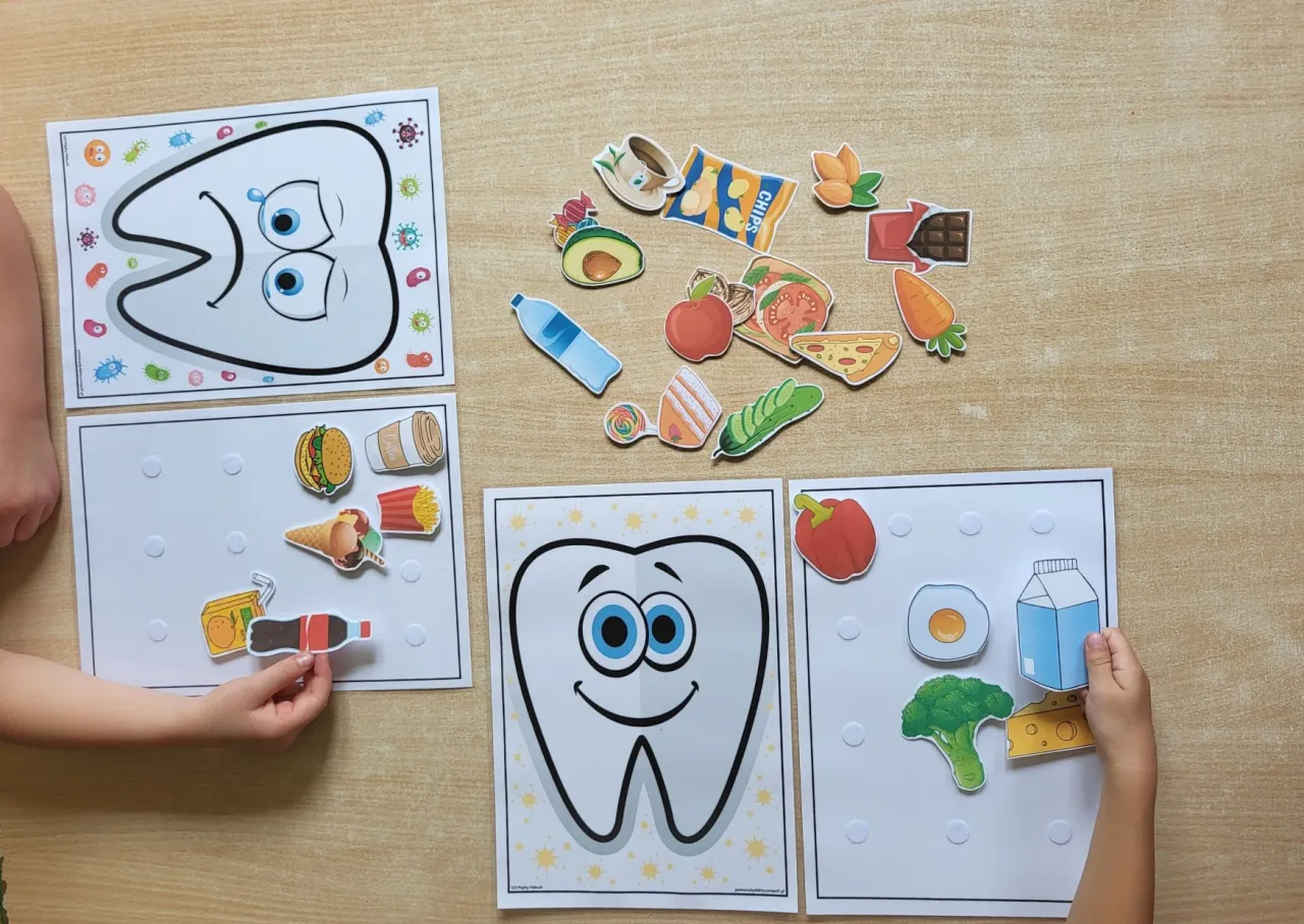 produkty dobre i złe dla zęb&oacute;w infografika