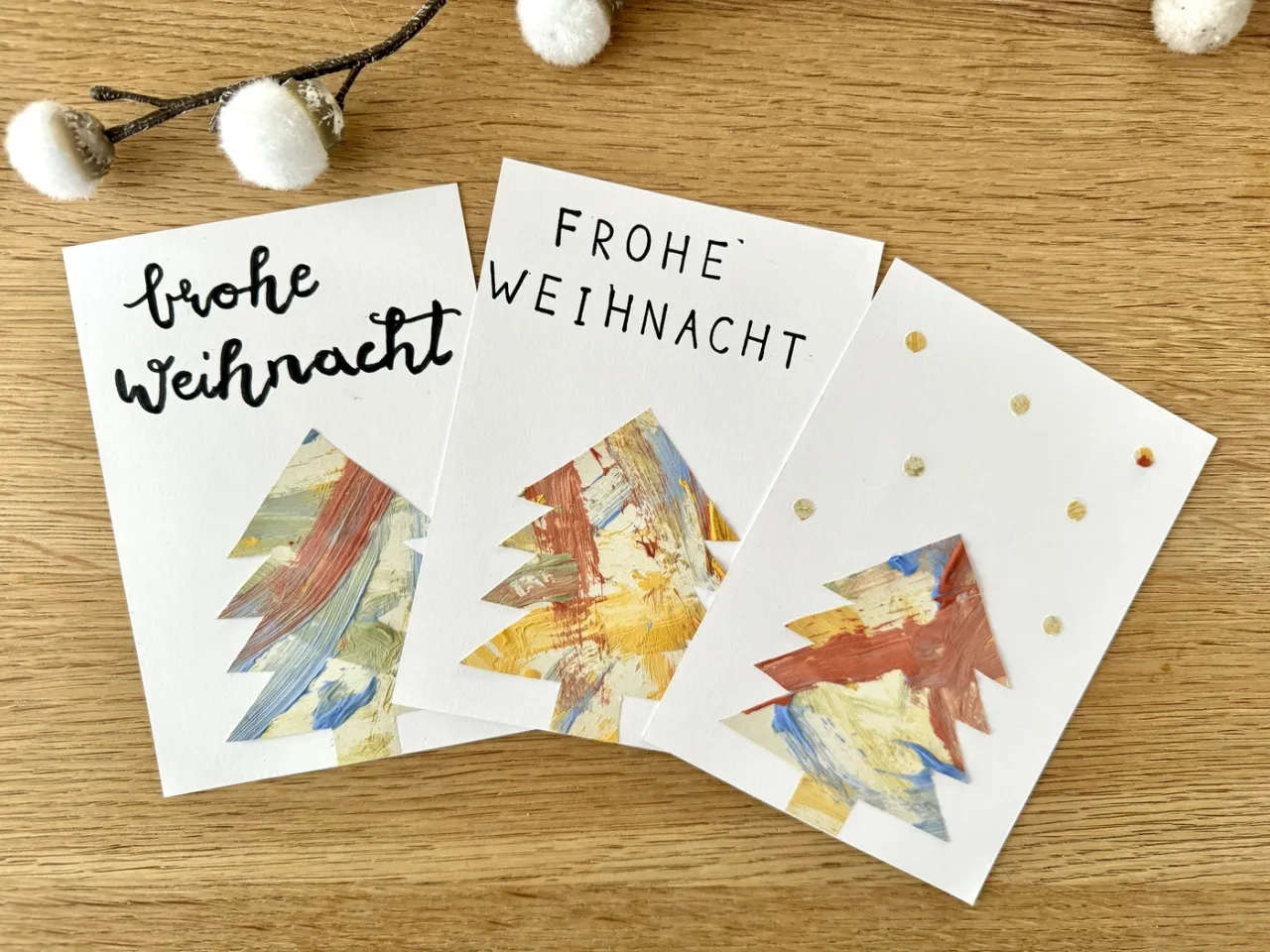 Weihnachtskarten selbstgemacht Beispiele