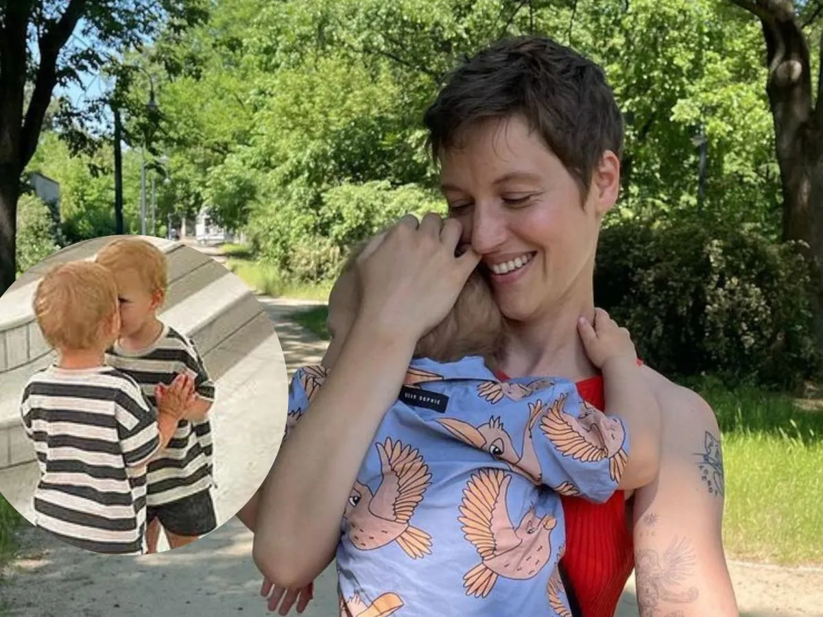 Aleksandra Domańska z synem Arielem