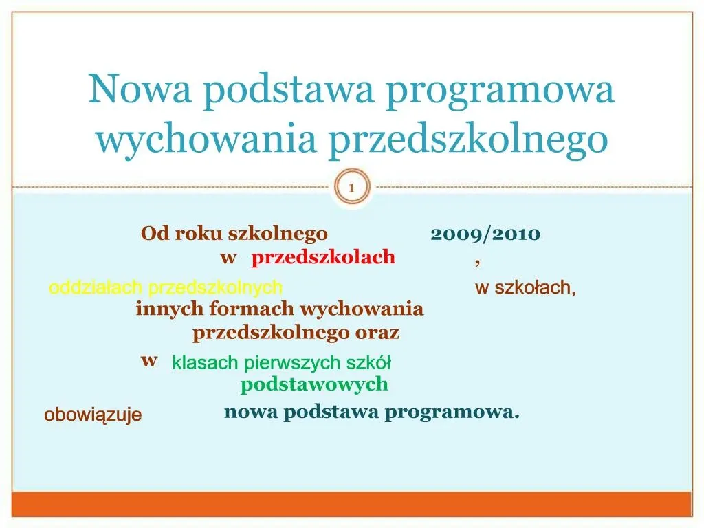 podstawa programowa wychowania przedszkolnego infografika