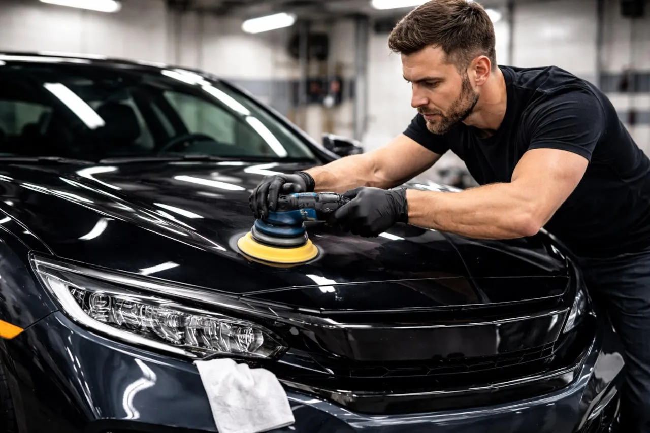 Etapy polerowania samochodu, maszyny polerskie