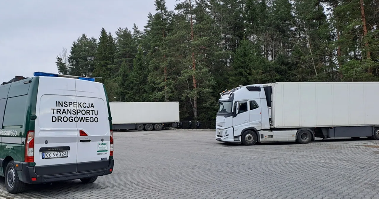 Ciężar&oacute;wka zatrzymana przez Policję lub ITD na drodze