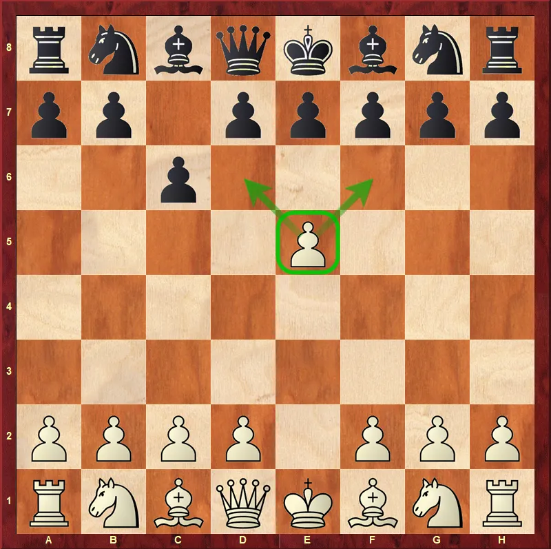 Roszada bicie w przelocie promocja piona