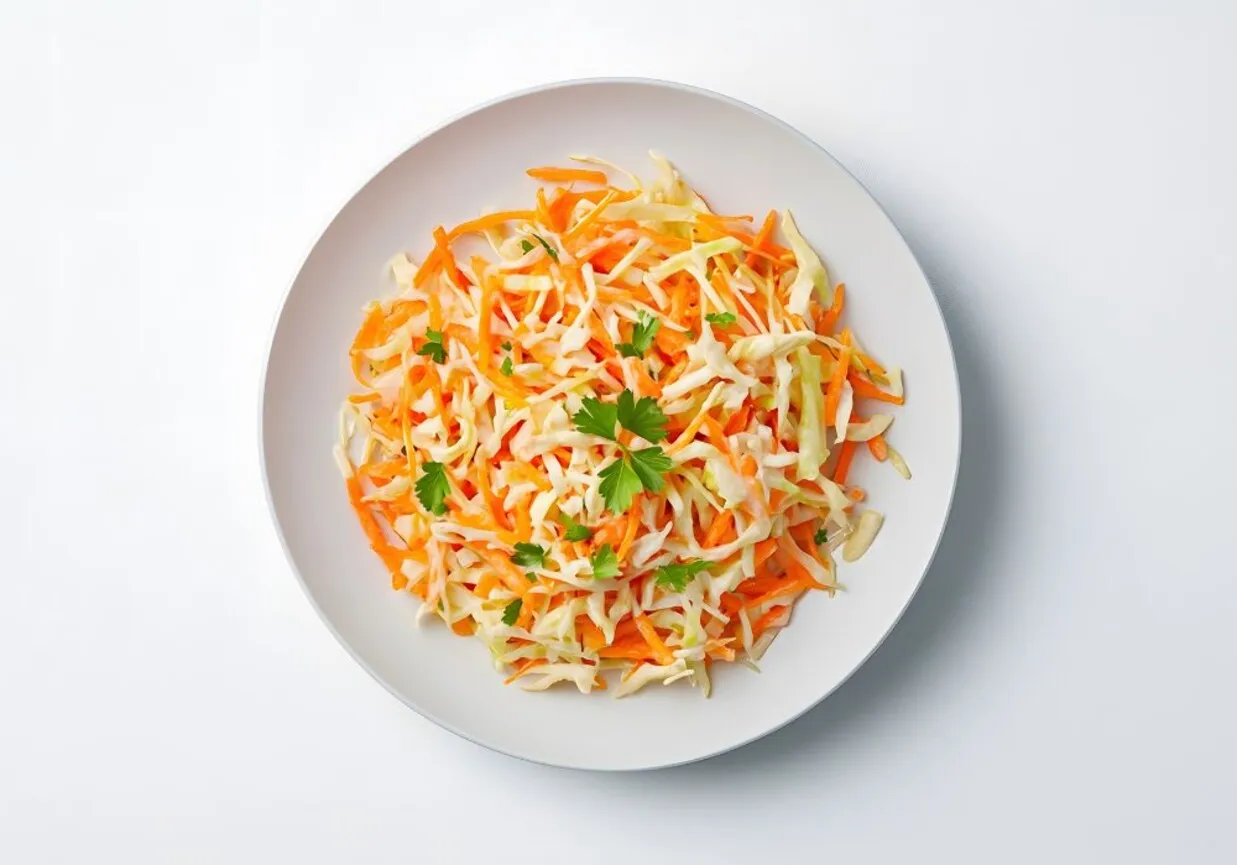 Świeża biała kapusta i marchewka na desce do krojenia