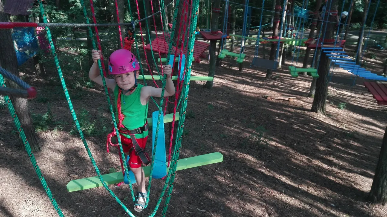 Park linowy trasy dla dzieci i dorosłych Zalesie Górne