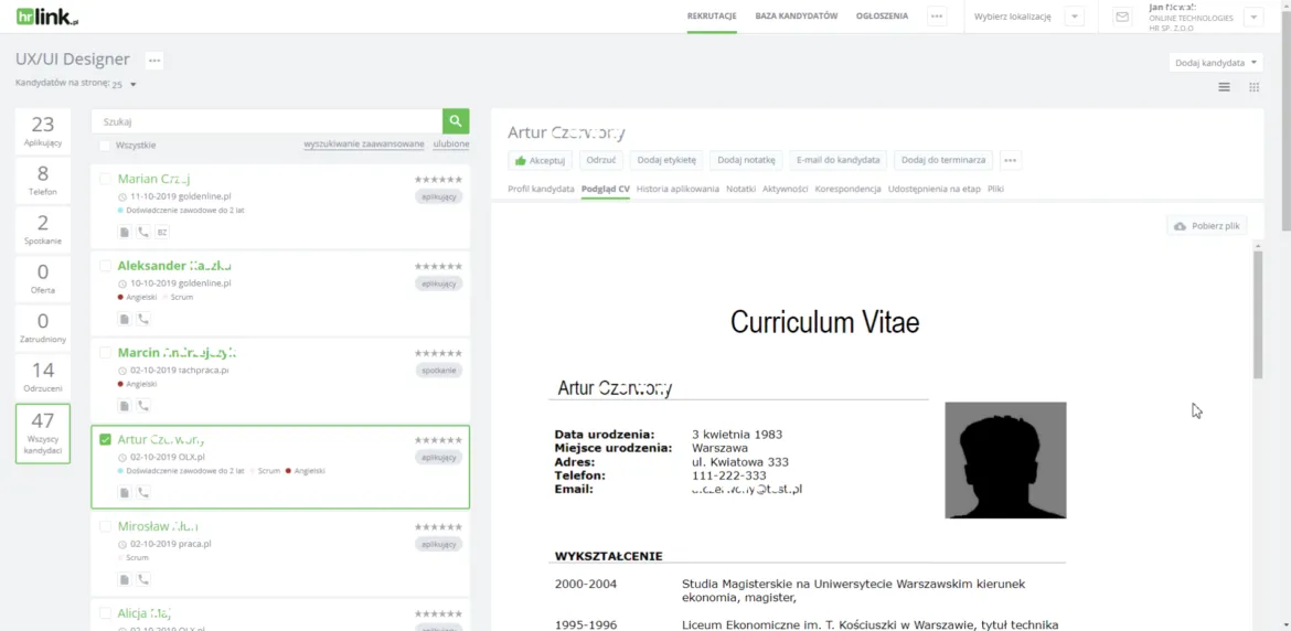 r&oacute;żne profile kandydat&oacute;w do pracy, przykłady odpowiedzi na rekrutacji