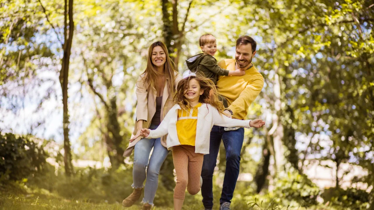 Rodzina w górach z dziećmi, Polska