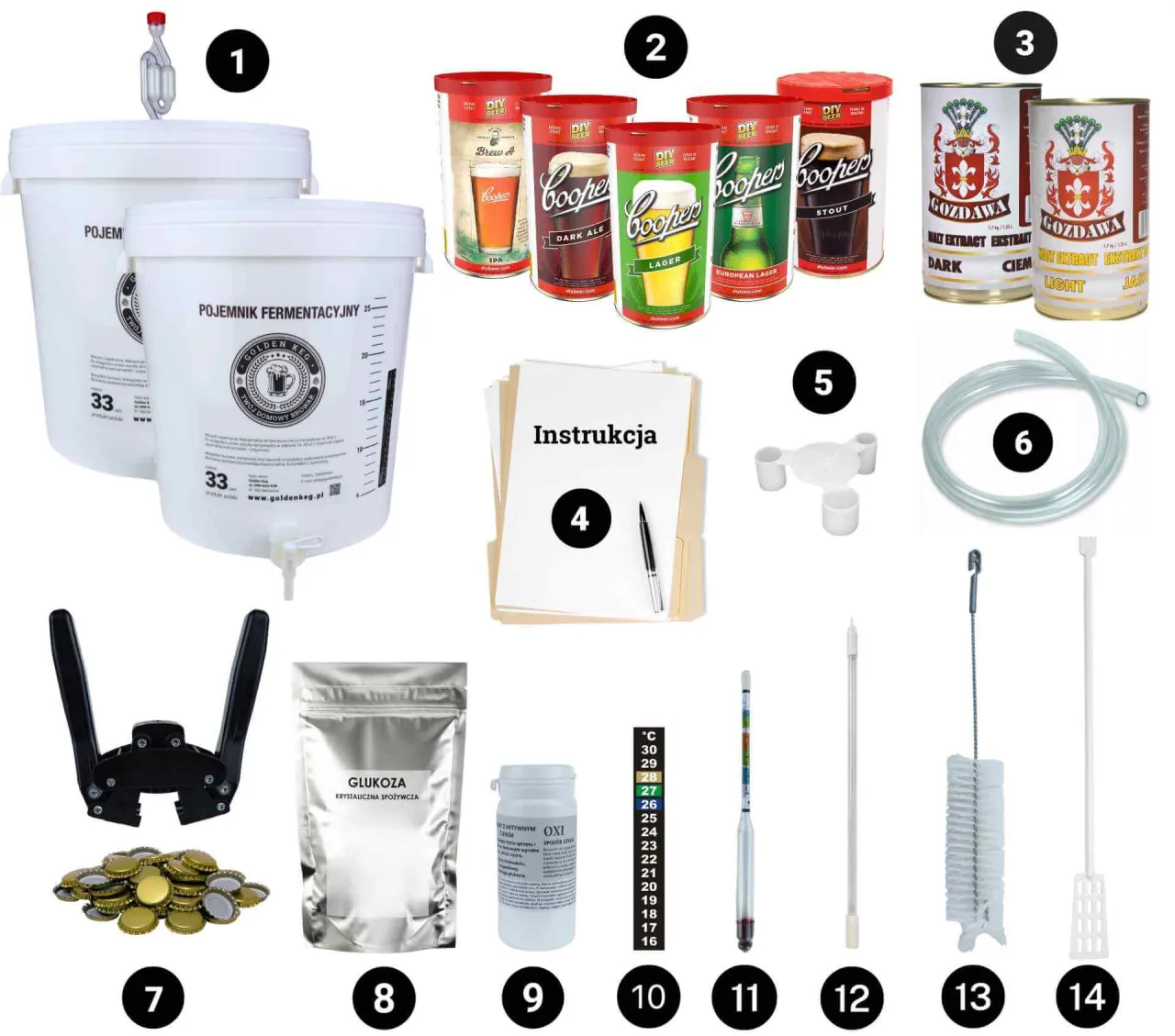 Sprzęt do warzenia piwa z brewkitu