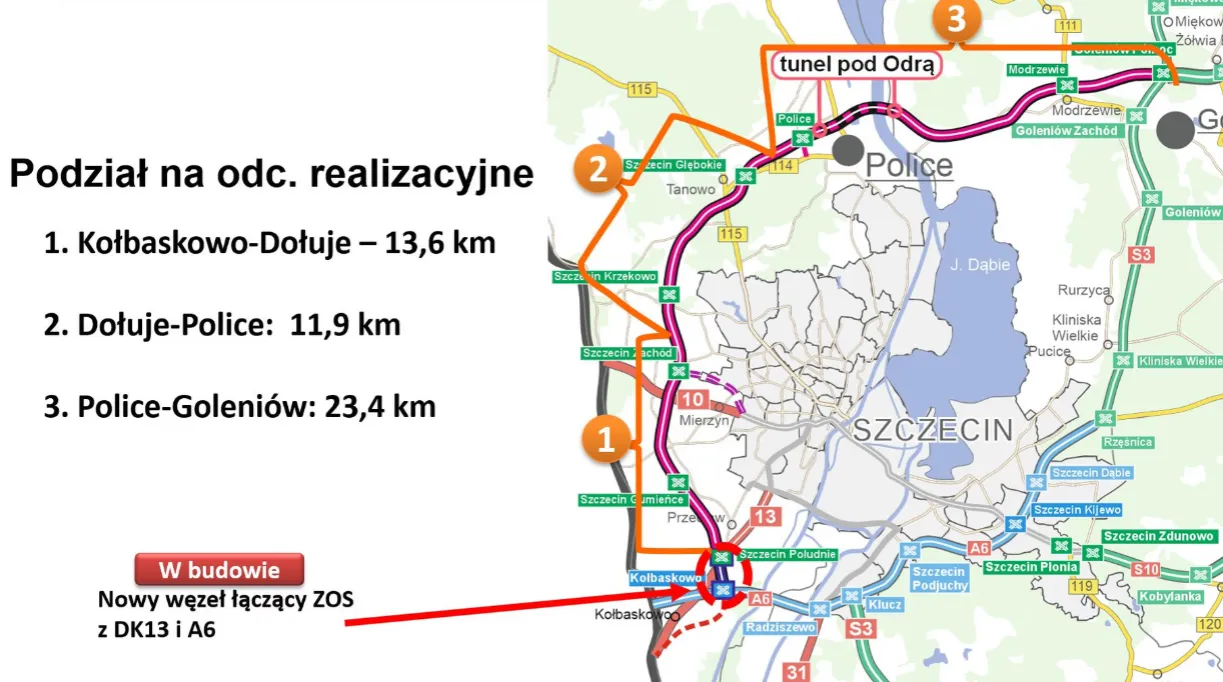 Zachodnia Obwodnica Szczecina tunel pod Odrą wizualizacja budowa metoda zanurzeniowa