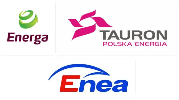 Logotypy dostawców energii Polska