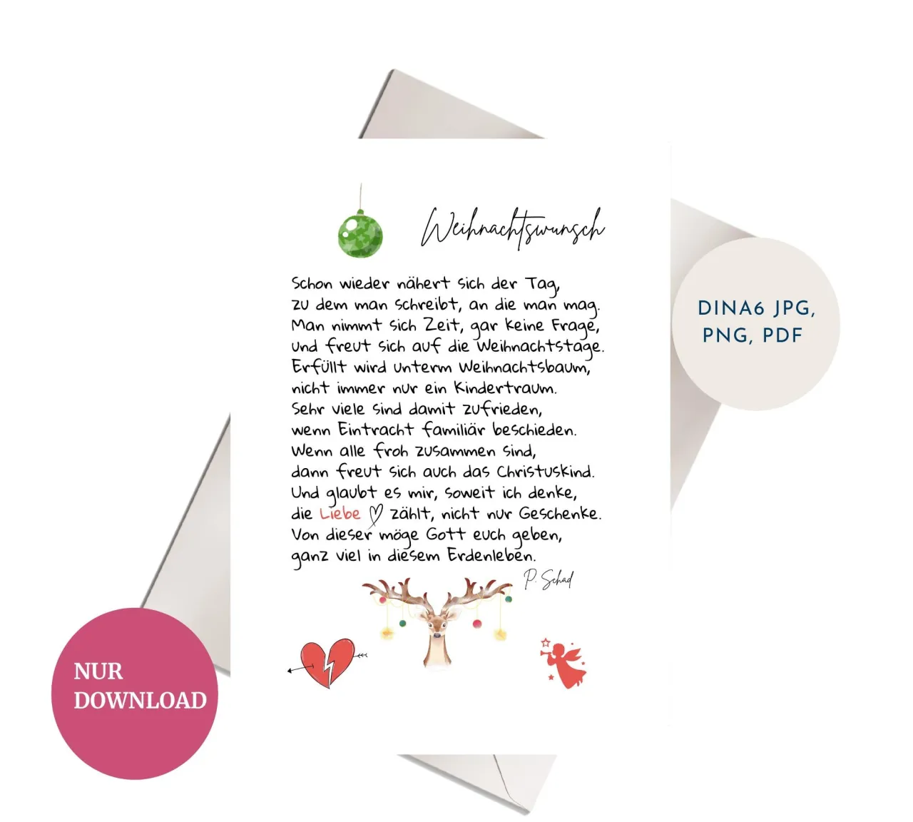 Kurze Gedichte auf einer sch&ouml;nen Karte oder einem Geschenkanh&auml;nger