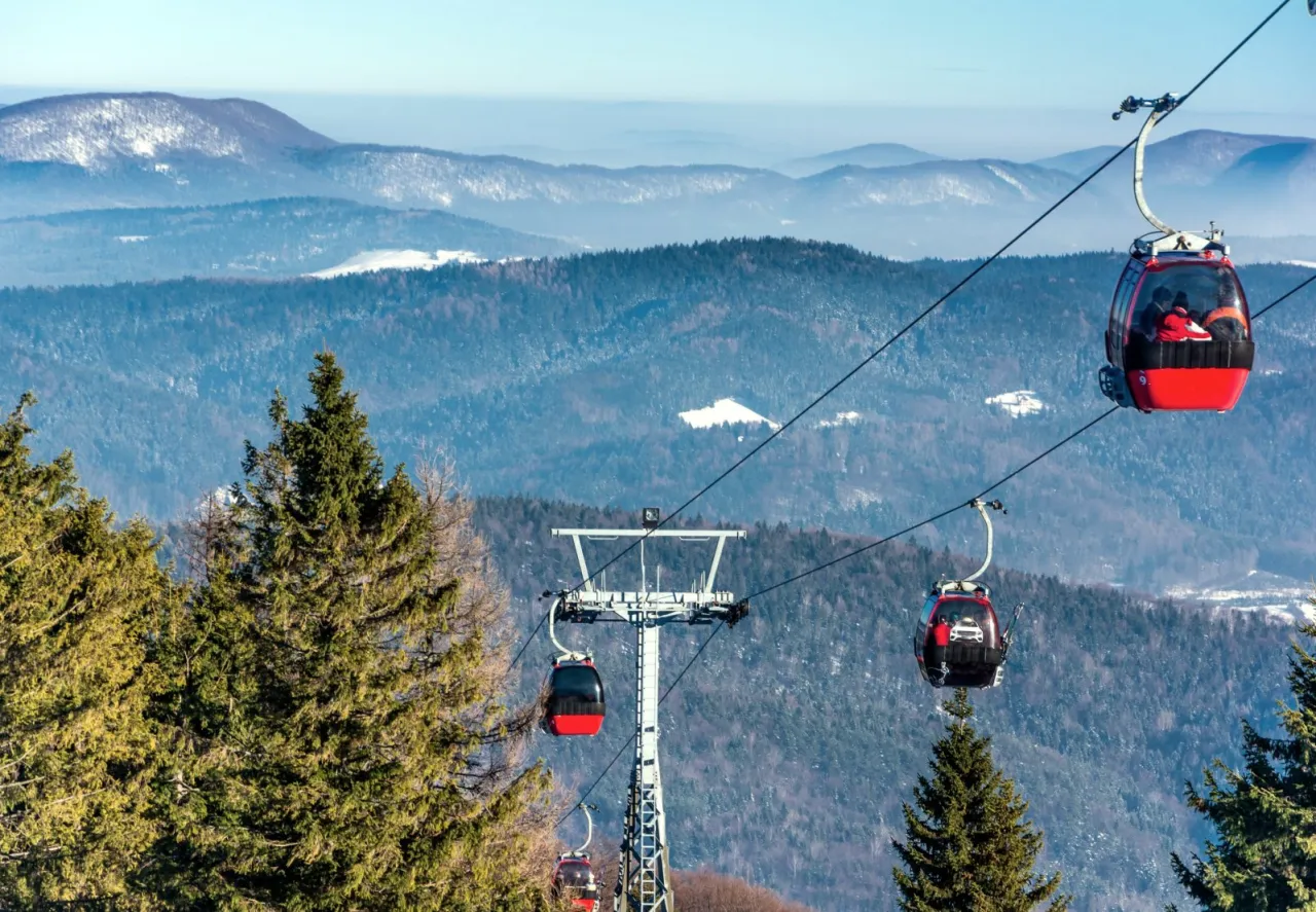 Jaworzyna Krynicka kolej gondolowa widok