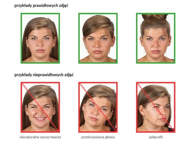 Błędy na zdjęciu do legitymacji przykłady