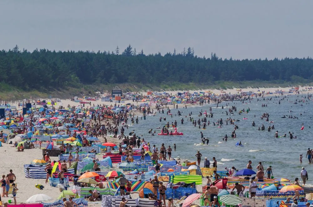 Kołobrzeg morze Bałtyk lato