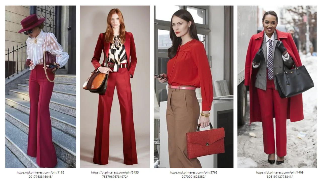 Stylizacje czerwień i r&oacute;ż łączenie kolor&oacute;w