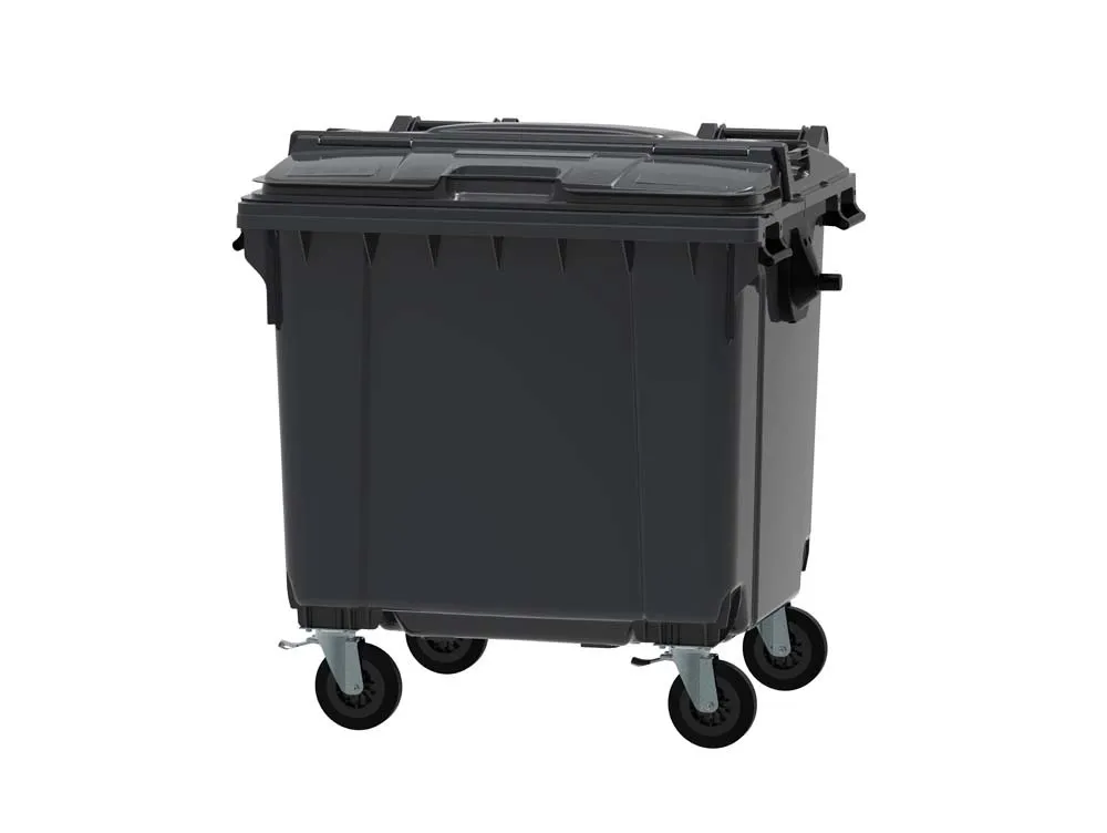 szary pojemnik na odpady zmieszane w Polsce