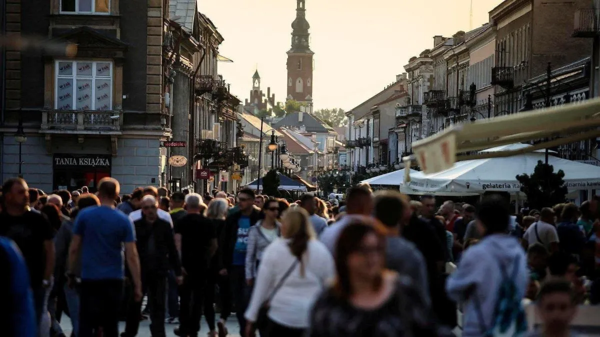 wykres ludność Radomia historia