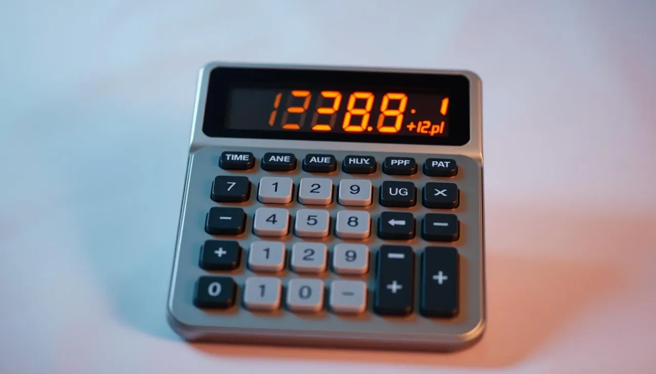 kalkulator i dziecięce buciki symbolizujące finanse rodziny