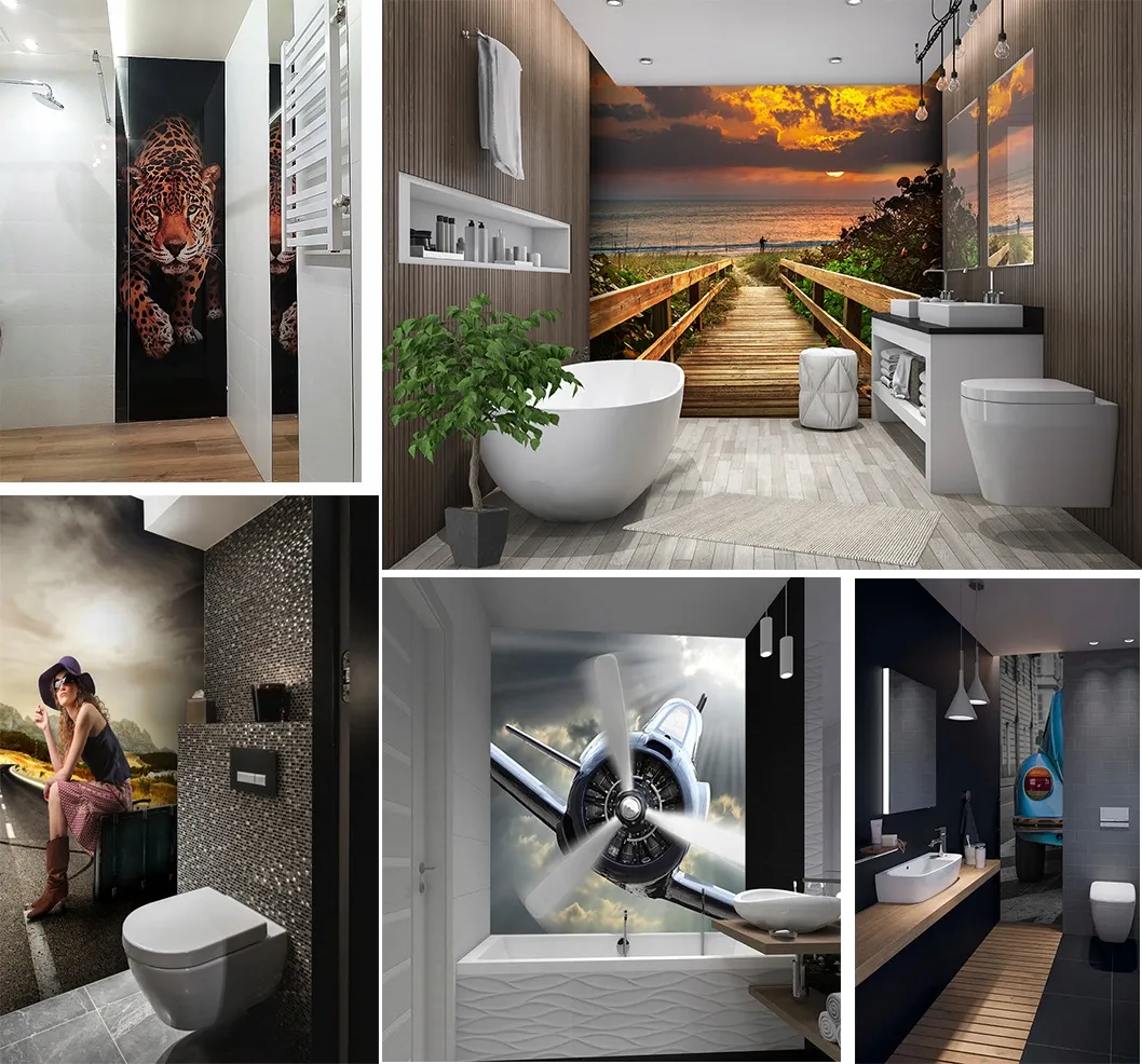 szkło hartowane w łazience pod prysznicem