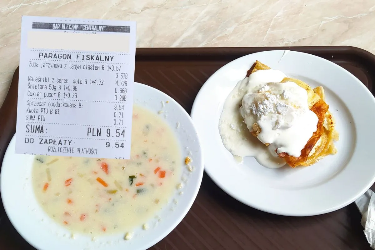 domowy obiad w barze mlecznym