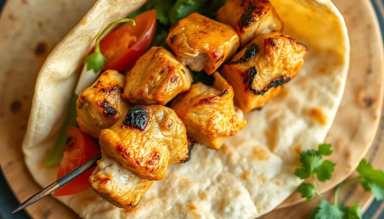 kebab kurczak sos jogurtowy kalorie