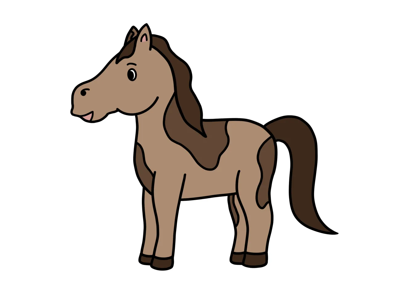 narzędzia do rysowania konia