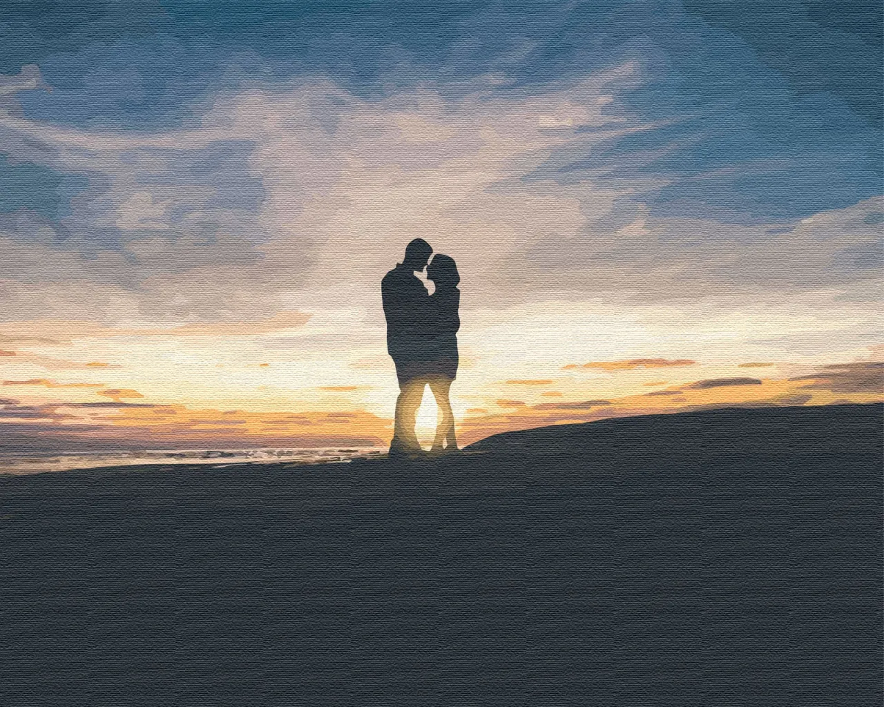 romantyczna Polska para krajobraz