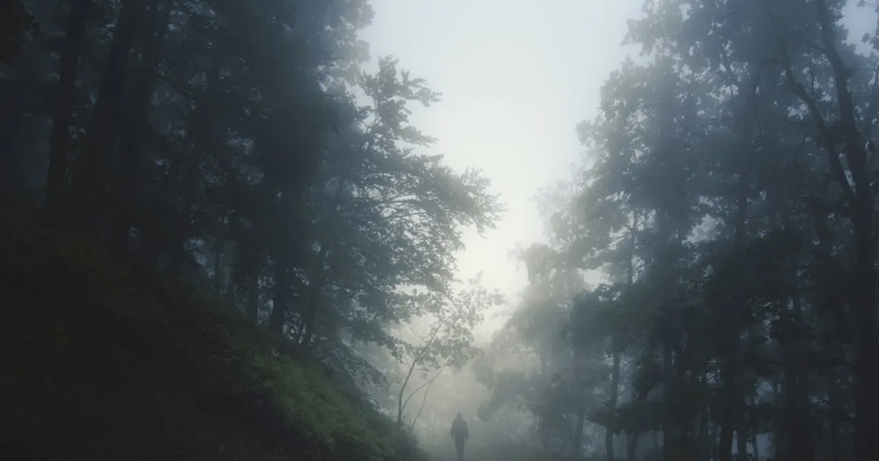 Mężczyzna na rozstajach dróg z kompasem