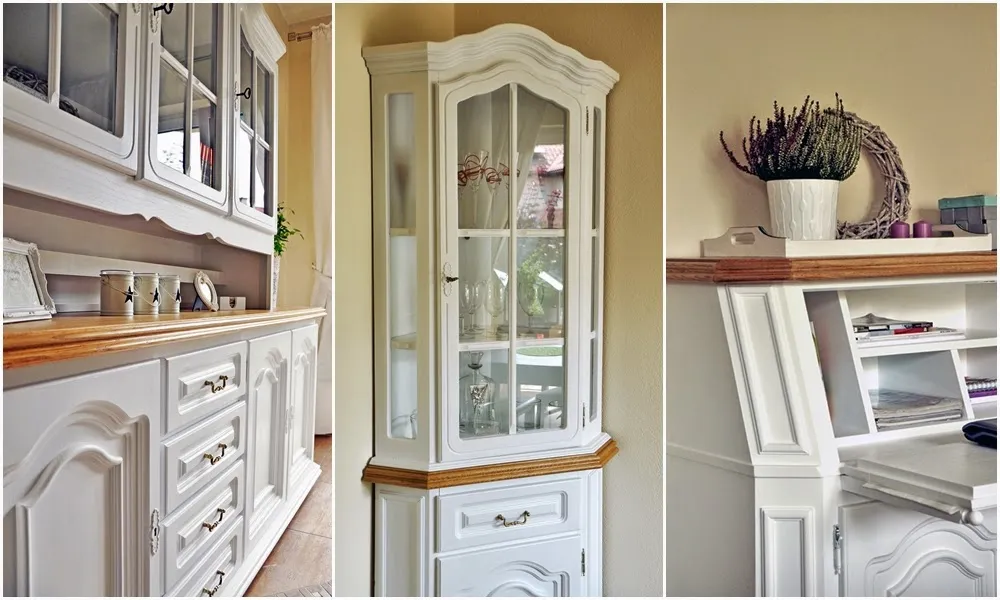 białe meble odpryski przed po