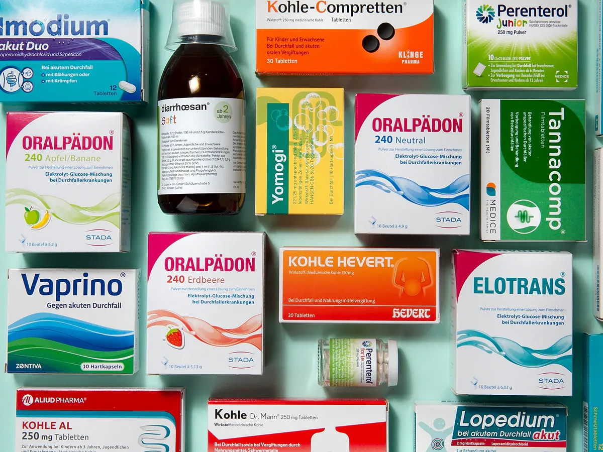 Verschiedene rezeptfreie Reizdarm Medikamente